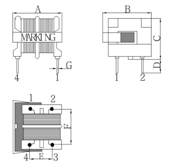 Cheap 98uH UU9.8 DC Common Mode Line Filter Customized for sale