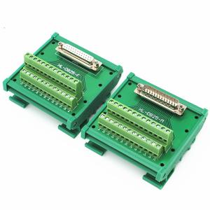 China DB25 Single End Connectors D Sub 25 Pin Terminal Block Breakout Board DIN Rail Mounting on sale