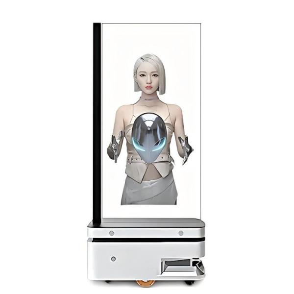 Cheap 4K Ultra HD Transparent OLED Robot Navigator with Digital Display 1920*1080 High Transparency Screen Interactive for sale