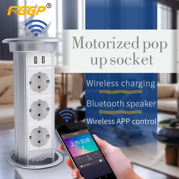 Cheap Table Mounted Motorized Pop Up Socket With USB Type C For Conference for sale