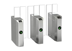 China RS485 TCP IP Glass Barrier Gate DC24V BLDC Turnstile Entrance Gates on sale