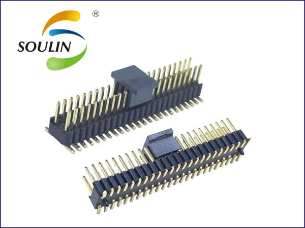 Cheap Gold Plating 2.0 Mm Pitch Header SMT 2 Row Pin Header 90 Degrees for sale