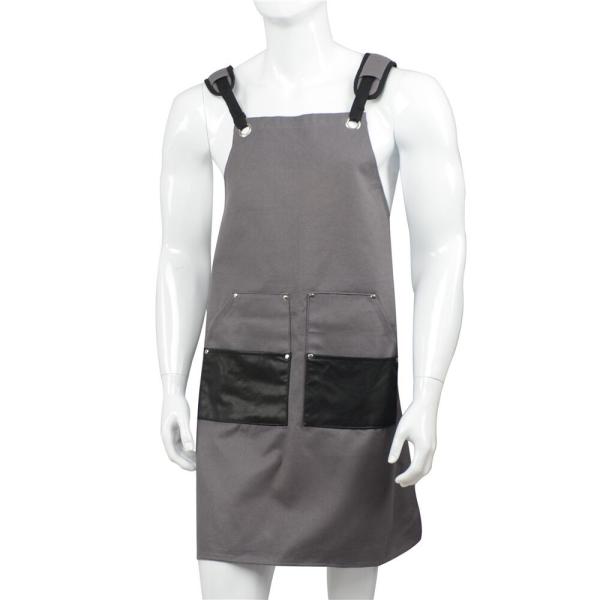 Cheap Work Waxed Canvas Chef Apron , Heavy Duty Canvas Work Apron Adjustable Straps for sale