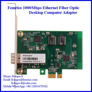 Best 10/1001000Mbps Ethernet NIC Card SFP Slot Single Port Desktop Computer Network Card wholesale