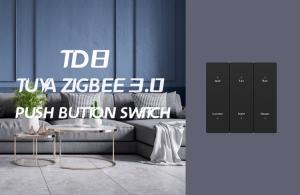 China Full Plastic Tuya Zigbee Smart Switch Home Wall Switch 86mmx86mm Push Button Type on sale
