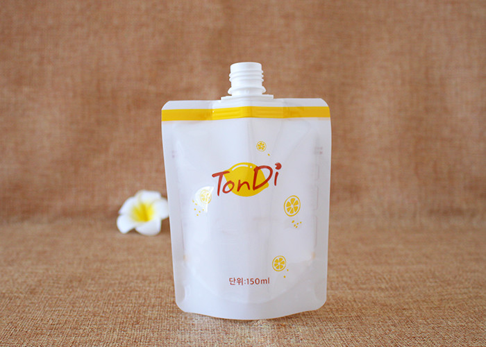 Custom Printed ziplockk Clear Drink Reusable Doypack With 15mm Spout