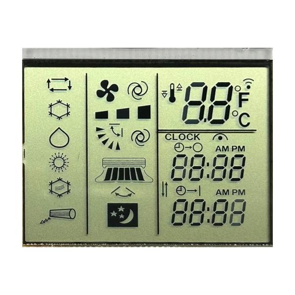 3.0 V Positive Reflective TN Segment LCD Air Conditioner Remote Control