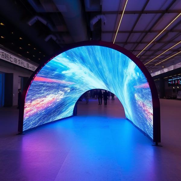 Cheap High Resolution Curved LED Screen P3.91 / P4 Large Scale LED Display for sale