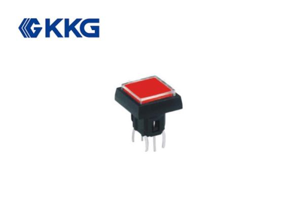 Cheap 6 PIN Illuminated Tact Switch , metal Square Push Button Light Switch for sale
