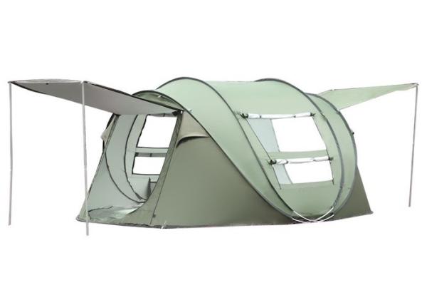 Cheap Breathable Panoramic Screen Window Green 190T PU Coated Polyester Pop Up Camping Tent for Outdoor Activities for sale