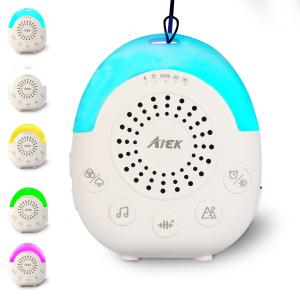 Child Lock White Noise Machine With Five Color Night Light 30 Soothing Sounds Timer Function