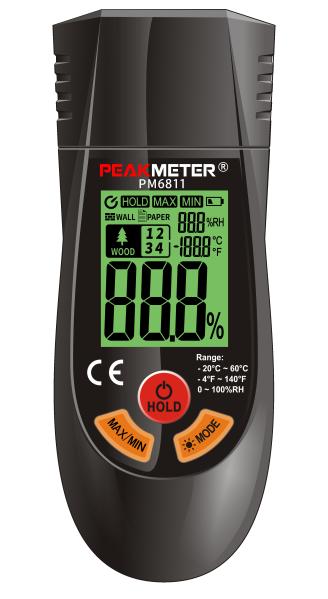 Cheap Fast Response Wood Moisture Tester Low Energy Consumption With LCD Display for sale