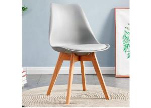 Beech Wooden Leg Dining Chair High Density Springback Foam Cushion