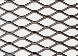 China Security Black Expanded Metal Mesh , Smooth Faced Aluminum Expanded Mesh Sheet on sale