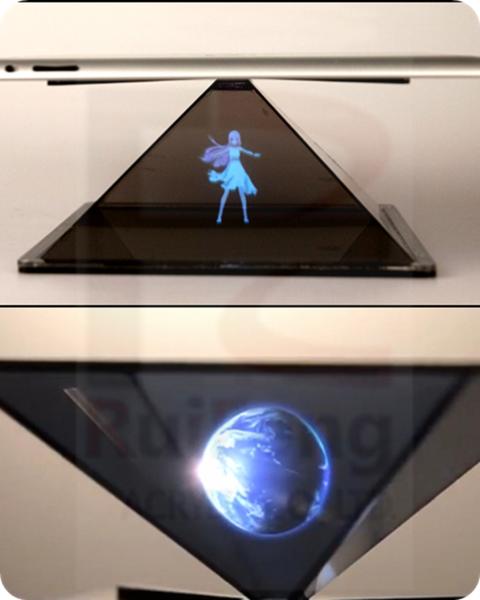 Cheap 3D Holographic product display, Customized Holographic Projection Pyramid for sale
