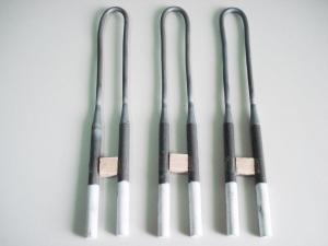China U Type Mosi2 Heating Elements Molybdenum Disilicide Rod For 1700C Furnaces on sale