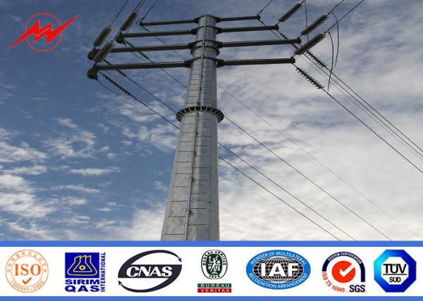 Cheap 16M Electrical Steel Utility Power Poles For African Distribution Line Project for sale