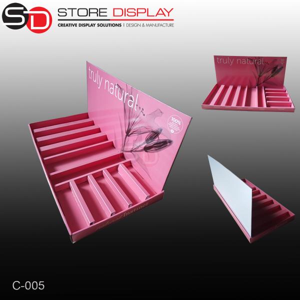Cheap custom high quality counter display for cosmetic for sale