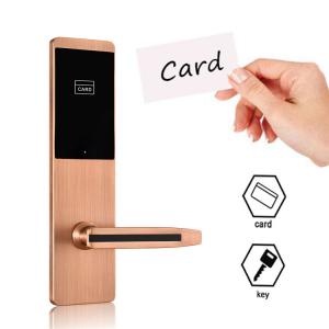 Zinc Alloy Key Card Door Locks 4 Colors Optional With CE FCC Certification