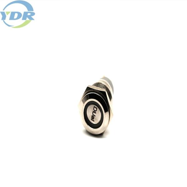 Cheap Self Locking 16mm Metal Push Button Switch IP67 W / LED Pattern For Bike for sale