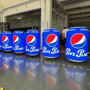 China Custom Size Special Beer Bottle Can LED Screen Full Color Advertising Digital Signage Beverage Can Shape Flexible LED Display on sale