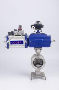 V Port Wafer Connection Pneumatic Segment Ball Valve