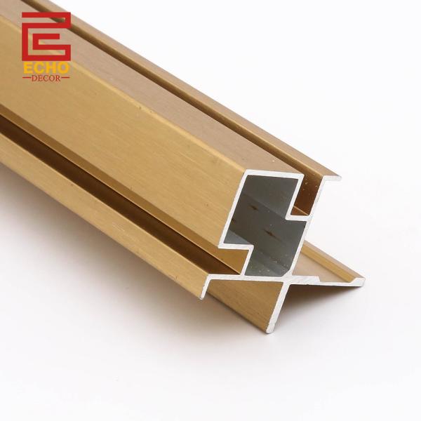 Cheap Modern Wainscoting Top Trim Matte Gold Wall Panel Home Depot Trim Molding for sale