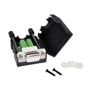 Best DB9 D Sub 9 Pin RS232 Serial Port Connectors to Terminal Blocks Adapter with housing wholesale