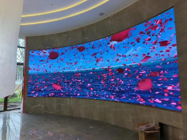 Cheap P6 Curved Surface LED Display LED Scrolling Display Energy-Saving Flexible Film Group for sale