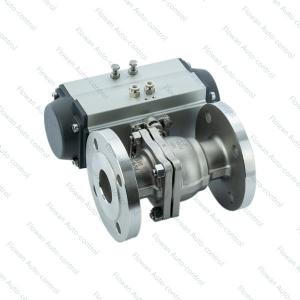 Best 2pcs Floating Flanged Pneumatic Ball Valve , Double Acting Ball Valve 150LB wholesale