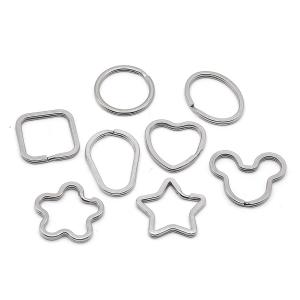 Practical Open Ring Keychain Flat Key Ring Ss304