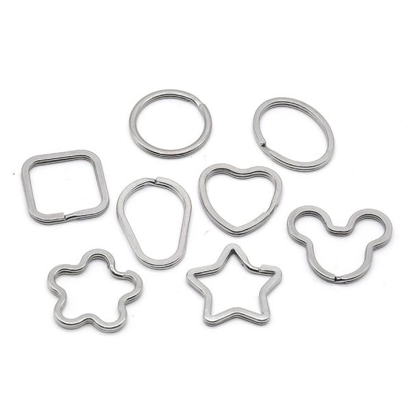 Cheap Practical Open Ring Keychain Flat Key Ring Ss304 for sale