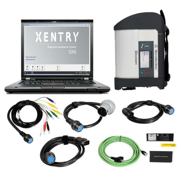 Cheap V2024.10 MB SD Connect C4 DoIP Star Diagnosis Tool Plus Lenovo T430 Laptop With Engineering Software for sale