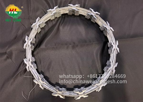 Cheap Easy Installation Razor Barbed Wire/Hot Dipped Galvanized Razor Wire CBT-60 for sale