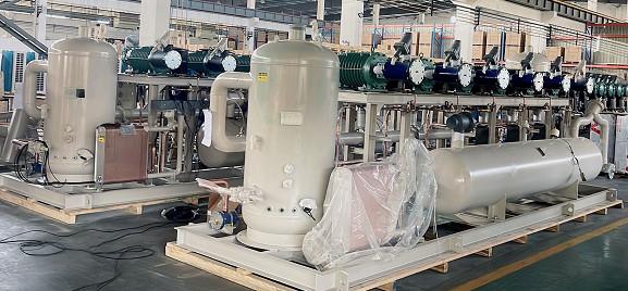 Cheap 6 Parallel 405Hp Condensing Unit With Screw Compressors Rack for sale