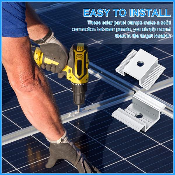 Cheap Silver industry Frameless Solar Panel Clamps Solar Panel Fixing Clip for sale