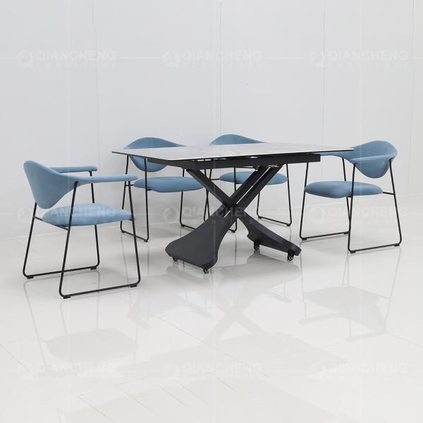 Cheap 120x80x75cm Modern Rectangular Dining Tables Extending With 4 Chairs for sale