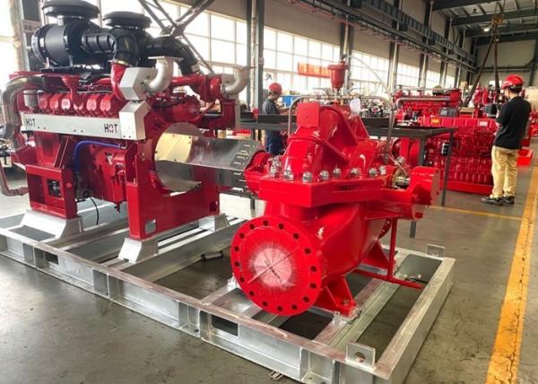 Cheap 2000 GMP Double Suction Diesel Engine Fire Pump Set With UL /  FM Certificates Be accordance with NFPA 20 for sale