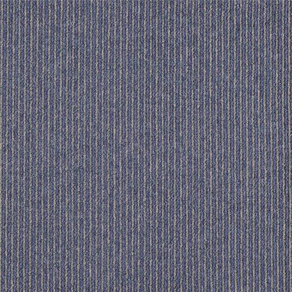 Cheap 50cm X 50cm Size Striped Carpet Tiles High - Low Loop Pile Construction for sale