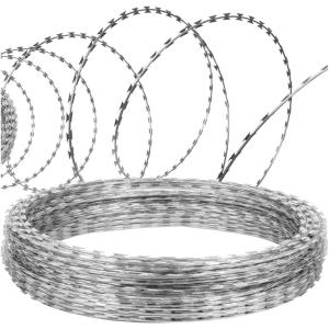 China 900mm Razor Sharp Barbed Wire Galvanized Metal Coil Thermal Bto-22 on sale