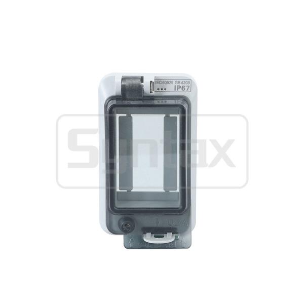 Cheap IP67 PC Waterproof Hinged Windows 2 Modules With Transparent Lockable Cover 57*101*28mm for sale