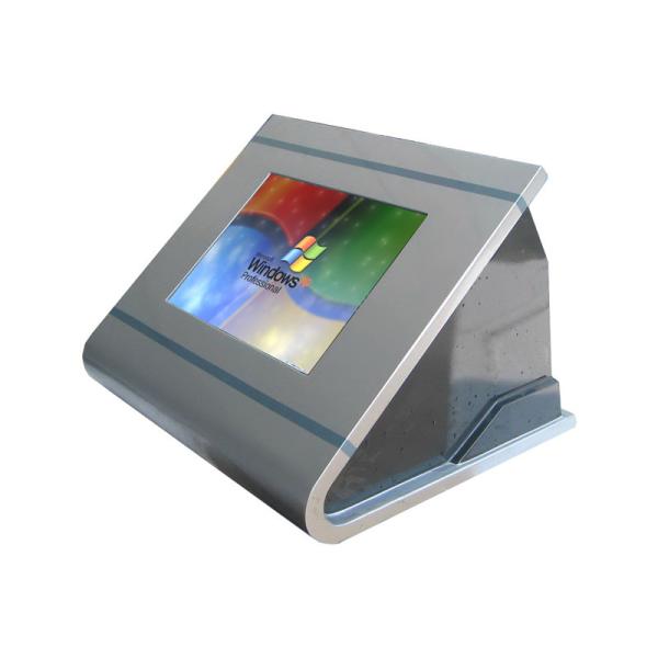 Cheap Space Saving Desktop Kiosk With Durable Steel Enclosure IR Touchscreen TFT LCD Display for sale