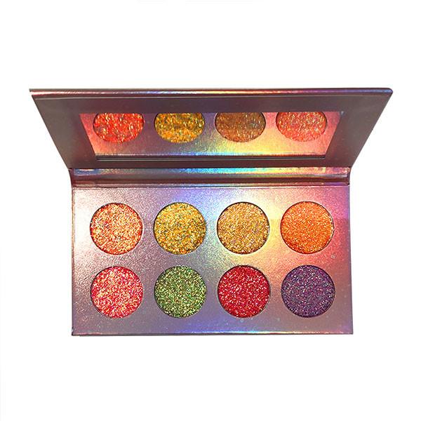 Cheap Custom Colors Pressed Vegan Glitter Eyeshadow Palette for sale