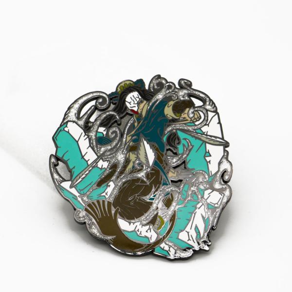 Cheap Custom Metal lapel pin badges Anime Character Hard Enamel Pin Badges with giltter for sale