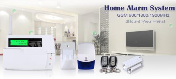 Cheap LCD Display Touch Keypad GSM SMS Home Alarm System with 30 wireless zone for sale