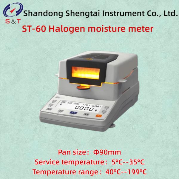 Temperature sensor PT-100 Halogen moisture meter Save History 15 Dry residual
