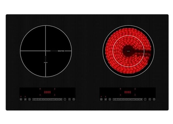 Cheap 4400W Two Zone Slide Touch Infrared Ceramic Induction Cookers for sale