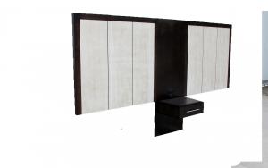 Best Wood Frame Hotel Style Headboards , White Upholstered Headboard Long Time Life wholesale