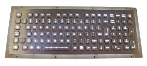 Rugged 102 Keys Panel Mount Keyboard / Laptop Industrial Keyboard In Metal
