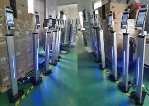 Capacitive Touch 200W Pixels Face Recognition access control system Temperature Measurement kiosk thermal scanner